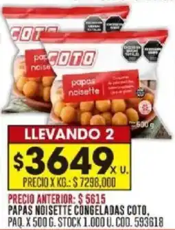 Coto Papas noisette congeladas coto, paq. oferta