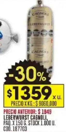 Coto Leberwurst cagnoli, paq. oferta