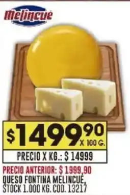 Coto Melincue queso fontina oferta