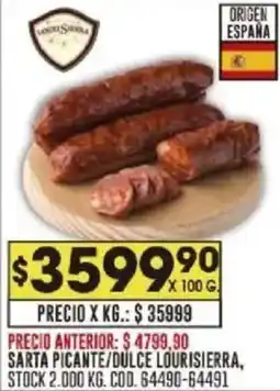 Coto Sarta picante/dulce lourisierra oferta