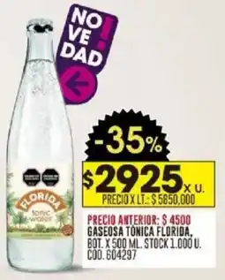 Coto Florida gaseosa tónica bot. oferta