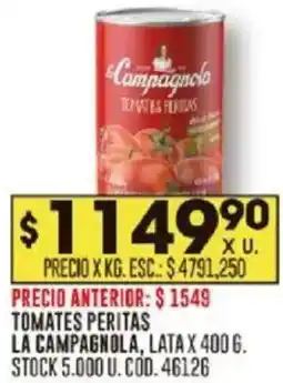 Coto La campagnola tomates peritas lata oferta