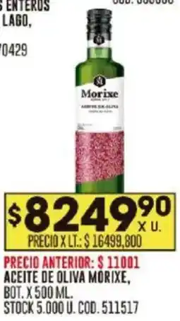 Coto Morixe aceite de oliva bot. oferta