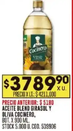Coto Cocinero aceite blend girasol y oliva bot. oferta