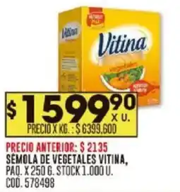 Coto Vitina semola de vegetales paq. oferta