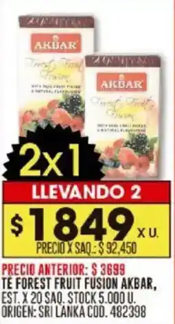 Coto Akbar té forest fruit fusion est. oferta