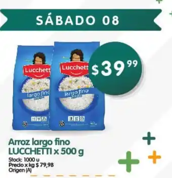 Supermercados Buenos Días Lucchetti Arroz largo fino x 500g oferta