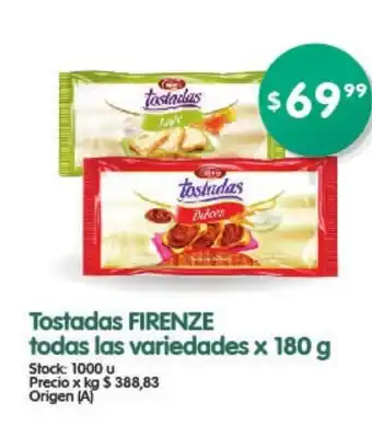 Firenze Tostadas todas las variedades x 180g
