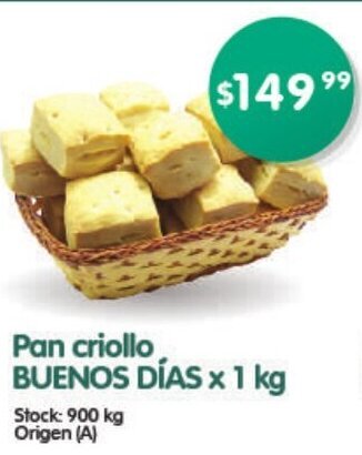 Supermercados Buenos Días Buenos Días Pan criollo x 1kg oferta