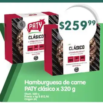 Supermercados Buenos Días Paty clásico Hamburguesa de carne x 320g oferta