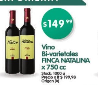 Supermercados Buenos Días Finca Natalina Vino Bi-varietales x 750cc oferta