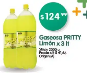 Supermercados Buenos Días Pritty Gaseosa Limón x 3 lt oferta