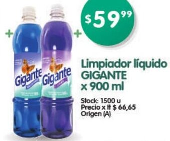Supermercados Buenos Días Gigante Limpiador liquido x 900ml oferta