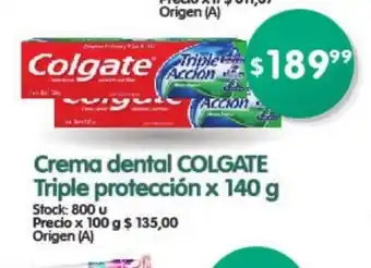 Supermercados Buenos Días Colgate Crema dental Triple protección x 140g oferta