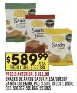 Coto Lulemuu snacks de arroz oferta