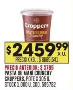 Coto Croppers pasta de mani crunchy oferta