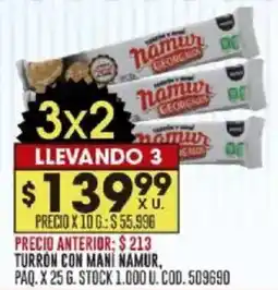 Coto Namur turron con mani oferta