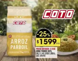 Coto Coto arroz parboil oferta