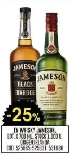 Coto Jameson whisky oferta