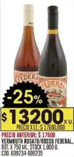 Coto Federal vermouth rosato/rosso oferta