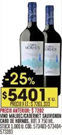 Coto Cabo de Hornos vino oferta