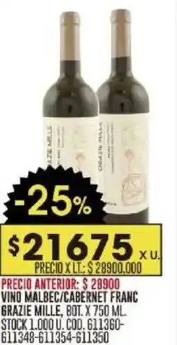 Coto Franc Grazie Mille vino oferta