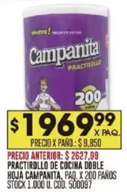Coto Campanita practirollo de cocina doble hoja oferta