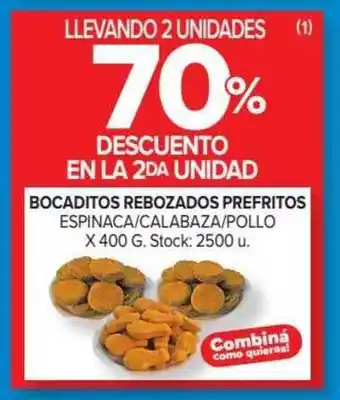 Carrefour Bocaditos Rebozados Prefritos Espinaca-Calabaza-Pollo oferta