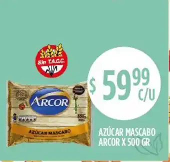 Supermercados Toledo Azúcar Mascabo Arcor x 500gr oferta