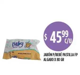 Supermercados Toledo Jabón Bebé Pastilla Fp Algabo x 80gr oferta
