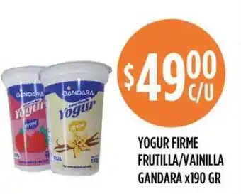 Supermercados Toledo Yogur Firme Frutilla - Vainilla Gandara x 190gr oferta