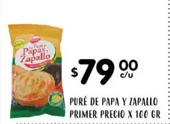Supermercados Toledo Puré De Papa Y Zapallo Primer Precio x 100gr oferta