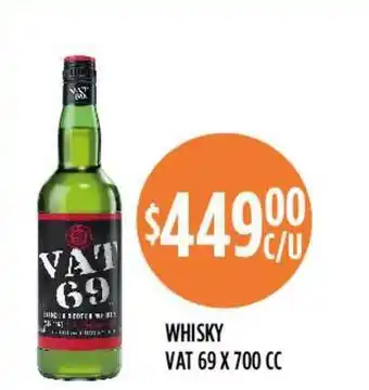 Supermercados Toledo Whisky Vat 69 x 700cc oferta