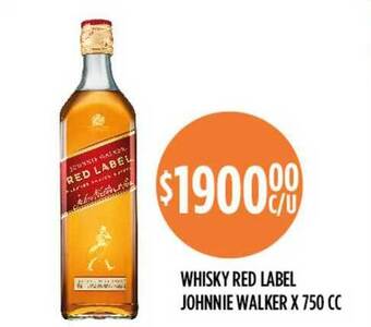 Supermercados Toledo Whisky Red Label Johnnie Walker x 750cc oferta