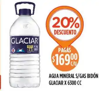 Supermercados Toledo Agua Mineral S-gas Bidón Glaciar x 6300cc oferta