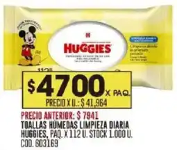 Coto Huggies toallas humedas limpieza diaria oferta