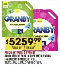 Coto Granby bicarbonate jabon liquido oferta