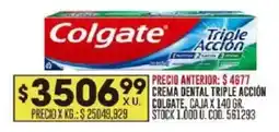 Coto Colgate triple accion oferta