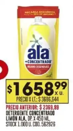 Coto Ala concentrado detergente oferta