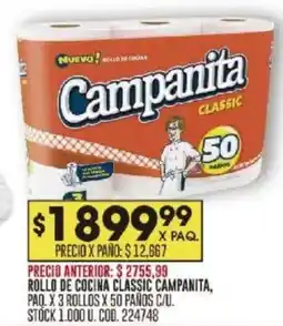 Coto Campanita rollo de cocina classic oferta