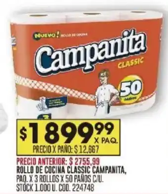Coto Campanita rollo de cocina classic oferta