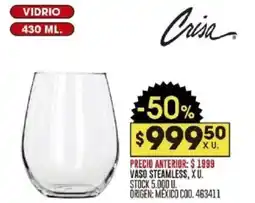 Coto Crisa vaso steamless oferta