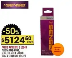 Coto Sensei pelota ping-pong oferta