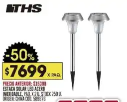 Coto THS estaca solar LED acero inoxidable oferta
