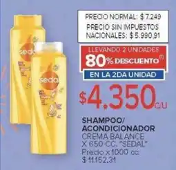 Carrefour Sedal shampoo/acon oferta
