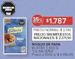 Carrefour La Salteña noquis de papa oferta