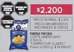 Carrefour Carrefour Classic papas fritas oferta