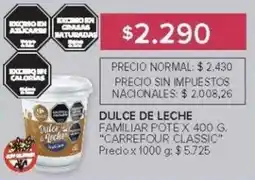 Carrefour Carrefour Classic dulce de leche oferta