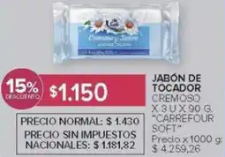 Carrefour Carrefour Soft jabon de tocador oferta