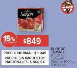 Carrefour Sal sati pure de tomate oferta